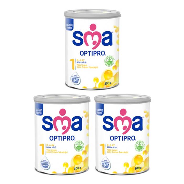 SMA Optipro 1 Probiyotik 0 - 6 Ay Bebek Sütü 800 gr x3 - 1