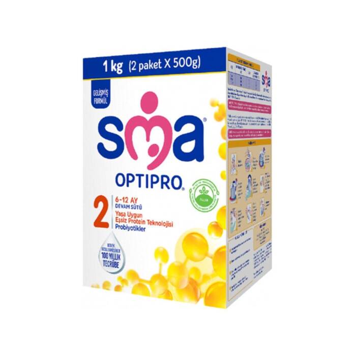 SMA Optipro 2 Numara Probiyotik Bebek Sütü 6-12 Ay 1000 gr - 1