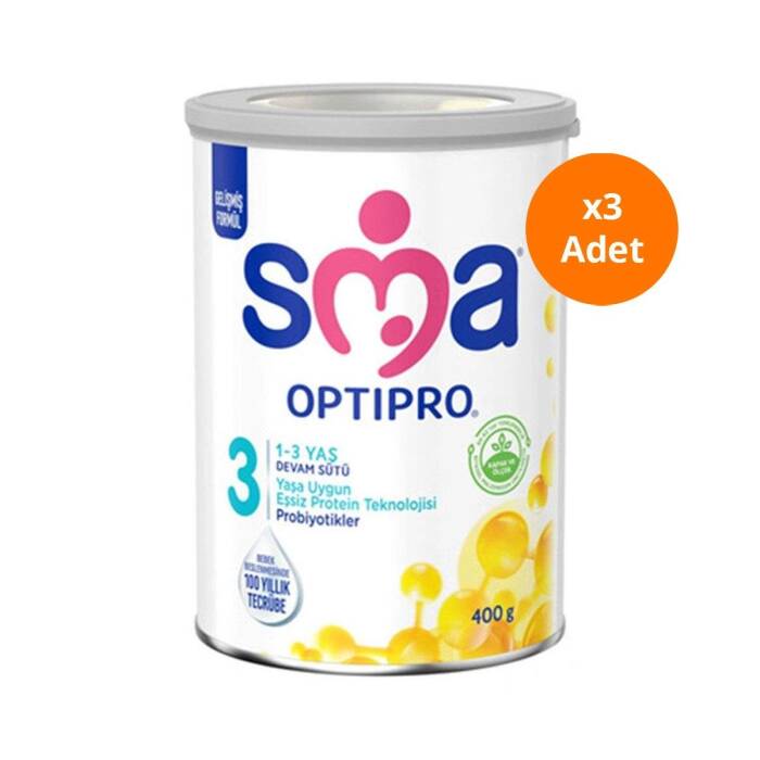 SMA Optipro 3 Probiyotik 1 - 3 Yaş Bebek Sütü 400 gr x3 Adet - 1