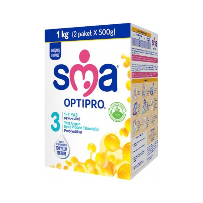 SMA Optipro 3 Probiyotik 1-3 Yaş Devam Sütü 1000 gr - 1