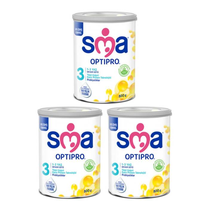 SMA Optipro 3 Probiyotik 1-3 Yaş Devam Sütü 800 gr x3 - 1