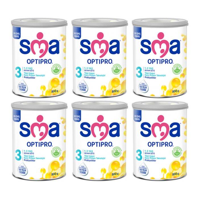 SMA Optipro 3 Probiyotik 1-3 Yaş Devam Sütü 800 gr x6 - 1