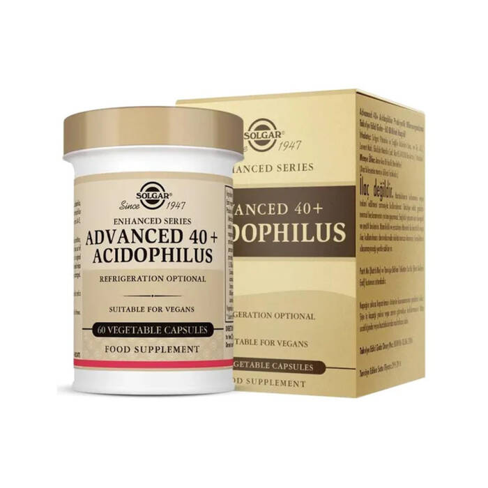 Solgar Advanced 40+ Acidophilus 60 Bitkisel Kapsül - 1