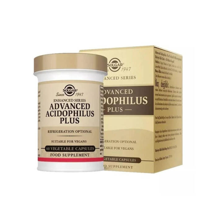 Solgar Advanced Acidophilus Plus 60 Bitkisel Kapsül - 1