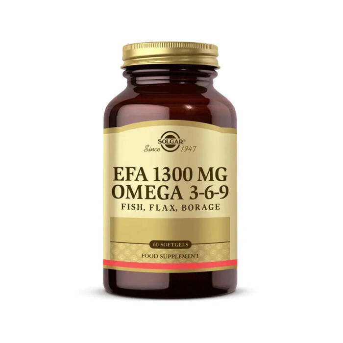 Solgar EFA 1300 mg Omega 3-6-9 60 Yumuşak Kapsül - 1