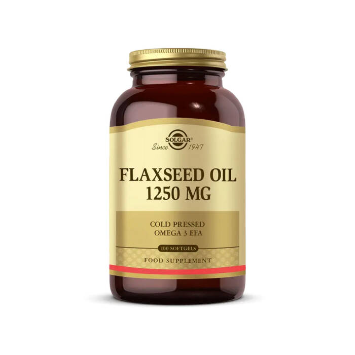 Solgar Flaxseed Oil 1250 mg 100 Yumuşak Jelatin Kapsül - 1