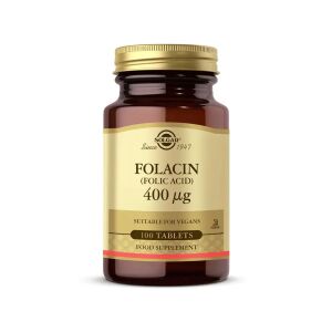 Solgar Folacin (Folic Acid) 400 mcg 100 Tablet - 1