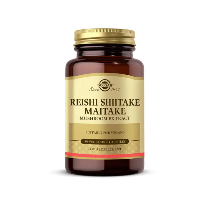 Solgar Reishi Shiitake Maitake Mushroom Extract 50 Bitkisel Kapsül - 1