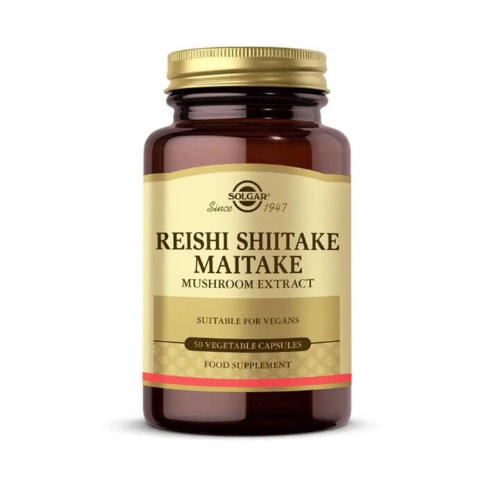 Solgar Reishi Shiitake Maitake Mushroom Extract 50 Bitkisel Kapsül - 1