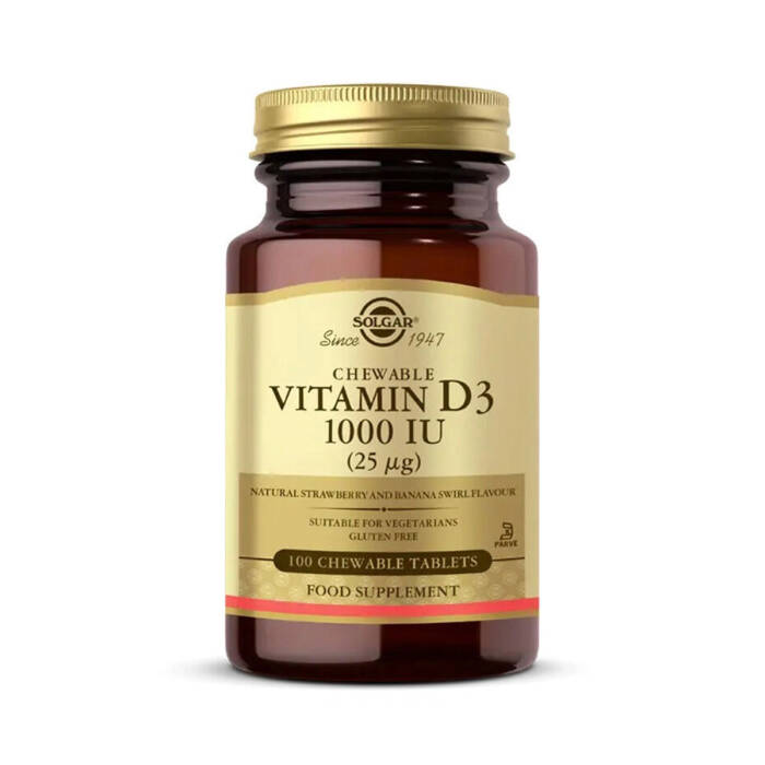 Solgar Vitamin D3 Chewable 1000 IU 100 Tablet - 1