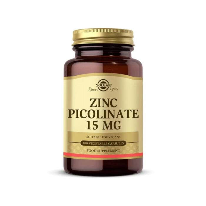 Solgar Zinc Picolinate 15 mg 100 Bitkisel Kapsül - 1