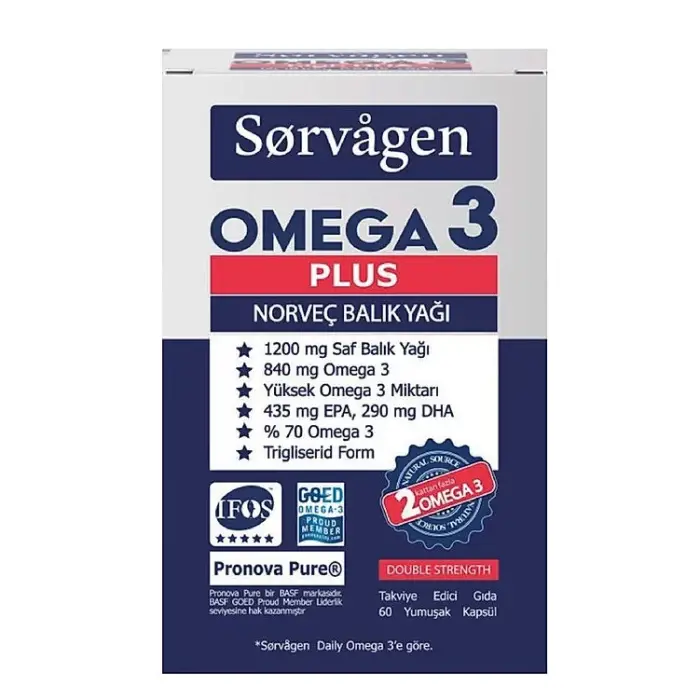 Sorvagen Omega 3 Plus Norveç Balık Yağı 60 Yumuşak Kapsül - 1