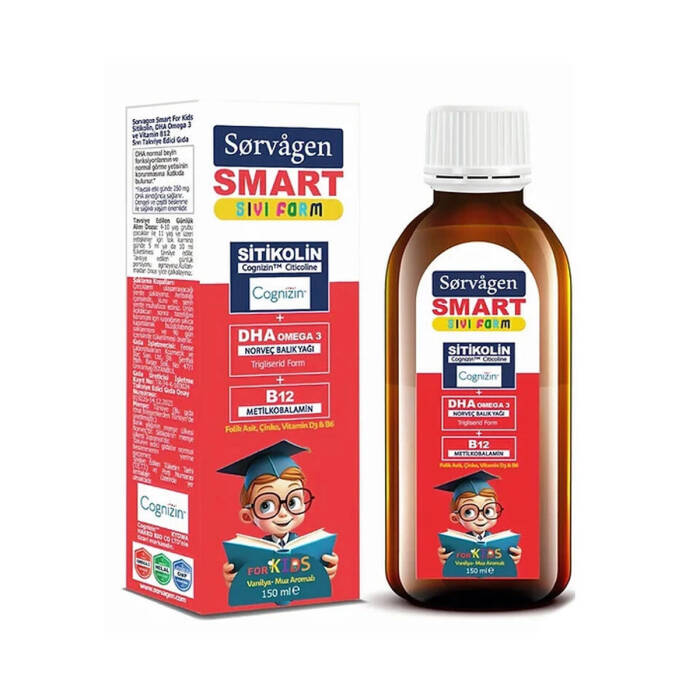 Sorvagen Smart Sıvı Form Sitikolin Kids 150 ml - 1