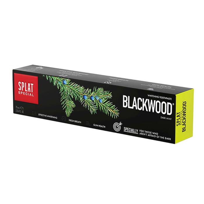 Splat Blackwood Siyah Diş Macunu Güçlü Beyazlatma 75 ml - 1