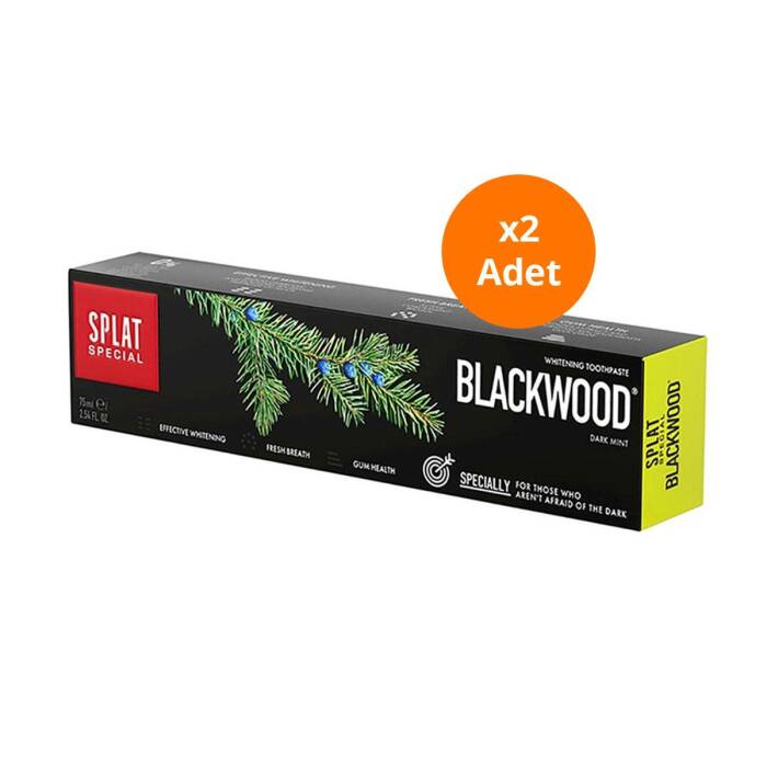 Splat Blackwood Siyah Diş Macunu Güçlü Beyazlatma 75 ml x2 Adet - 1