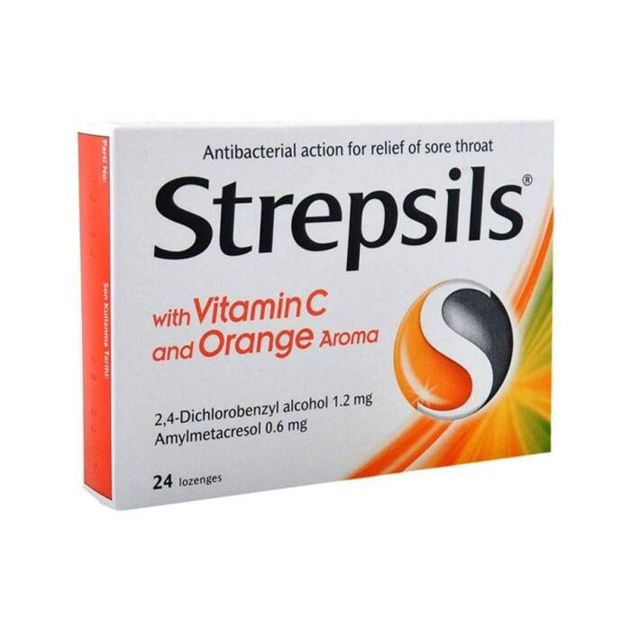 Strepsils Portakal & C Vitamini Aromalı 24 Pastil - 1