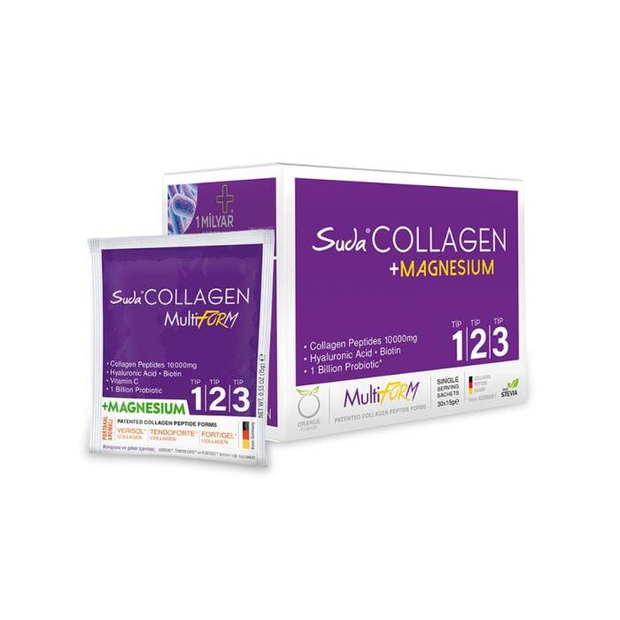 Suda Collagen Multiform Portakallı Magnesium 30 Saşe 15 gr - 1