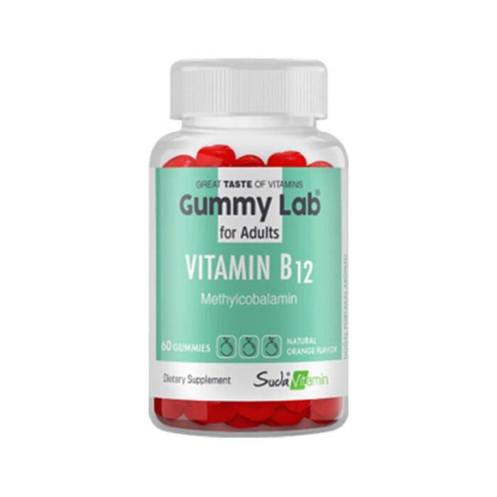 Suda Vitamin Gummy Lab Vitamin B12 For Adults Portakal Aromalı 60 Gummies - 1