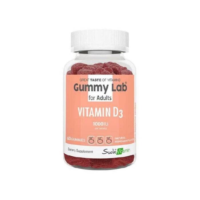 Suda Vitamin Gummy Lab Vitamin D3 For Adults Mandalina Aromalı 60 Gummies - 1