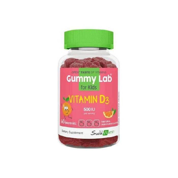 Suda Vitamin Gummy Lab Vitamin D3 For Kids Mandalina Aromalı 60 Gummies - 1