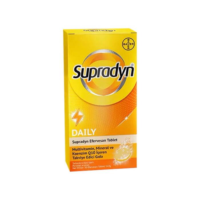 Supradyn Vitamin, Mineral ve Koenzim Q10 İçeren 30 Efervesan Tablet - 1