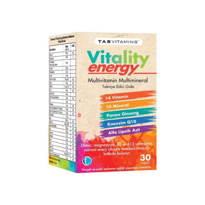 TabVitamins Vitality Energy Multivitamin 30 Tablet - 1