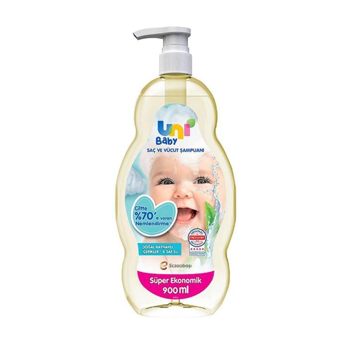 Uni Baby Saç ve Vücut Şampuanı 900 ml - 1