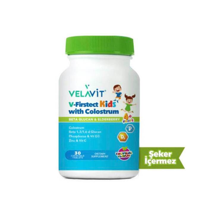 Velavit V-Firstect Kids with Colostrum Takviye Edici Gıda 30 Kapsül - 1