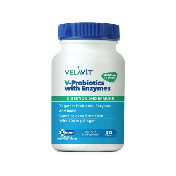 Velavit V-Probiotics With Enzymes 30 Tablet - 1