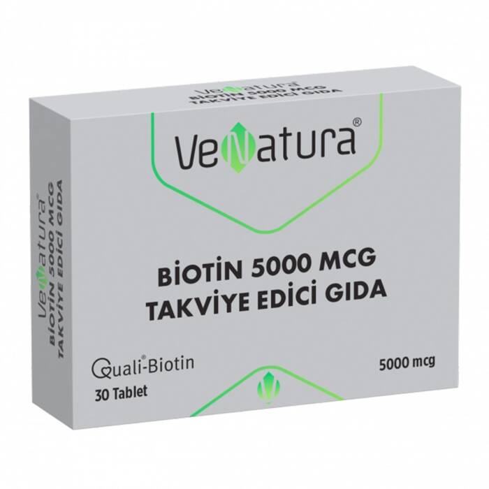 VeNatura Biotin 5000 mcg Takviye Edici Gıda 30 Tablet - 1