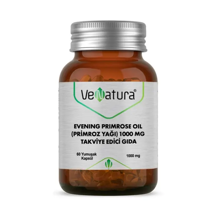 VeNatura Evening Primrose Oil (Primroz Yağı) 1000 mg Takviye Edici Gıda 60 Yumuşak Kapsül - 1