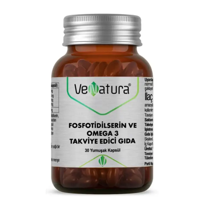 VeNatura Fosfotidilserin ve Omega 3 Takviye Edici Gıda 30 Yumuşak Kapsül - 1