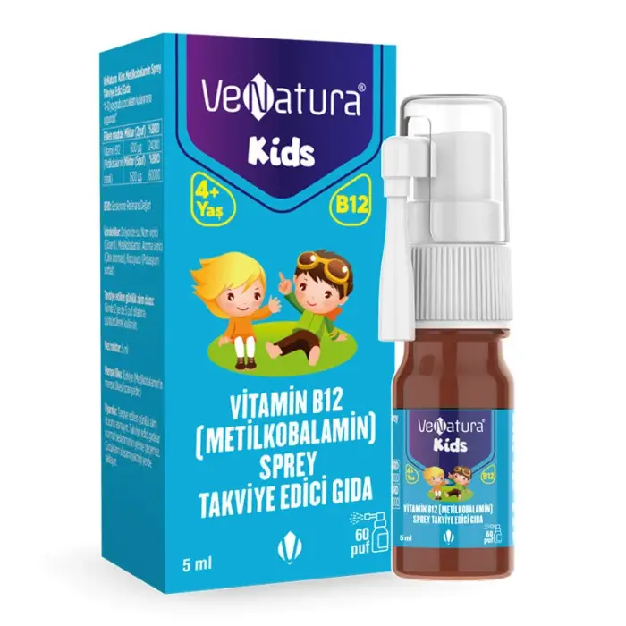 VeNatura Kids Vitamin B12 (Metilkobalamin) Sprey Takviye Edici Gıda 5 ml - 1