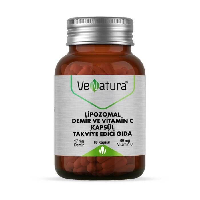 Venatura Lipozomal Demir Ve Vitamin C Takviye Edici Gıda 60 Kapsül - 1