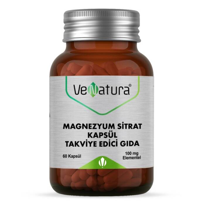 VeNatura Magnezyum Sitrat Kapsül 100 mg Takviye Edici Gıda 60 Kapsül - 1