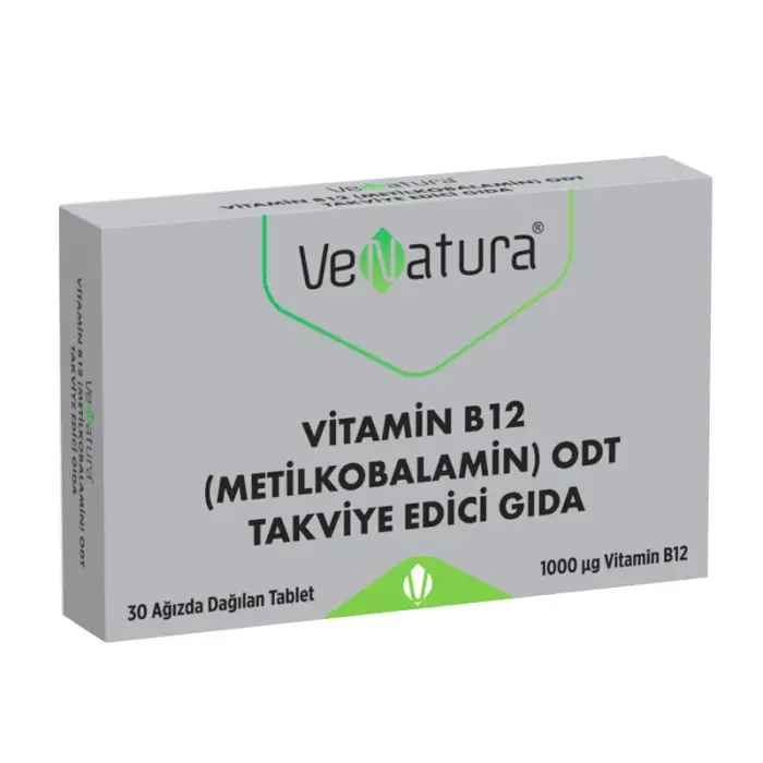 VeNatura Vitamin B12 (Metilkobalamin) ODT Takviye Edici Gıda 30 Ağızda Dağılan Tablet - 1