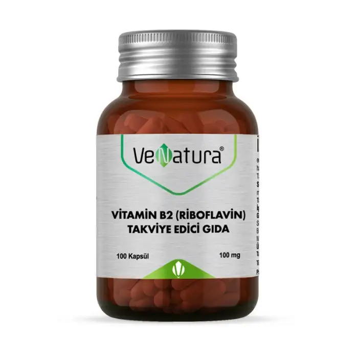 VeNatura Vitamin B2 (Riboflavin) Takviye Edici Gıda 100 kapsül - 1