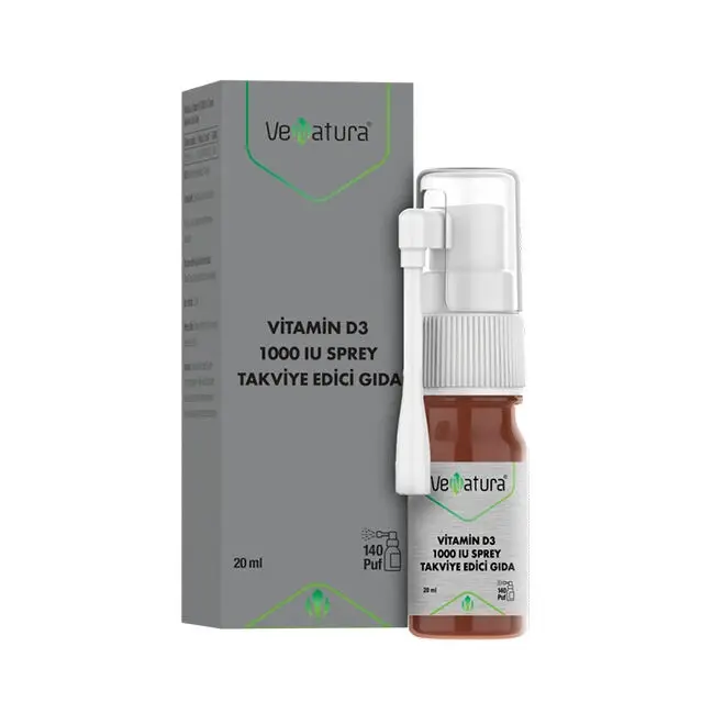 VeNatura Vitamin D3 1000 IU Sprey Takviye Edici Gıda 20 ml - 1