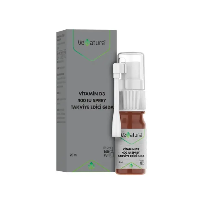 VeNatura Vitamin D3 400 IU Sprey Takviye Edici Gıda 20 ml - 1