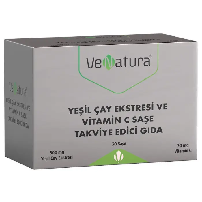 VeNatura Yeşil Çay Ekstresi ve Vitamin C Saşe Takviye Edici Gıda 30 Saşe - 1