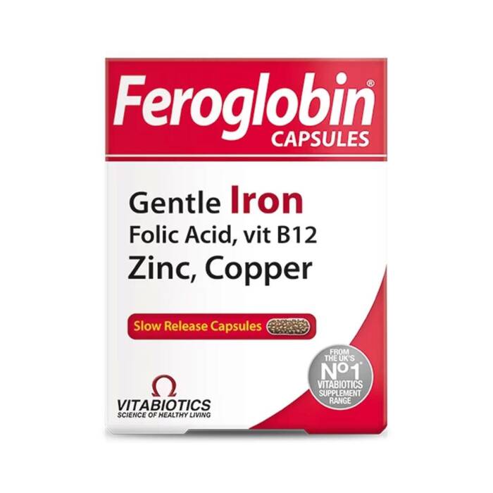 Vitabiotics Feroglobin Iron Takviye Edici Gıda 30 Kapsül - 1