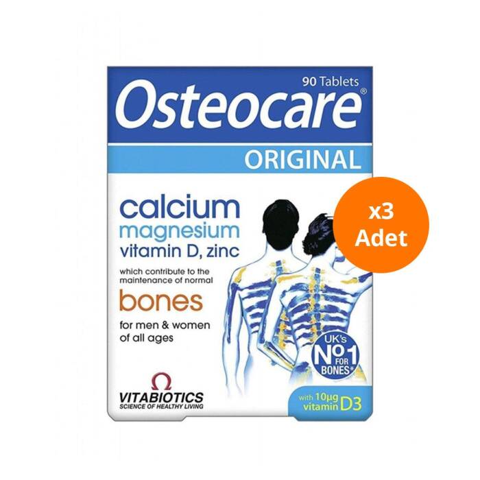 Vitabiotics Osteocare 90 Tablet x3 Adet - 1