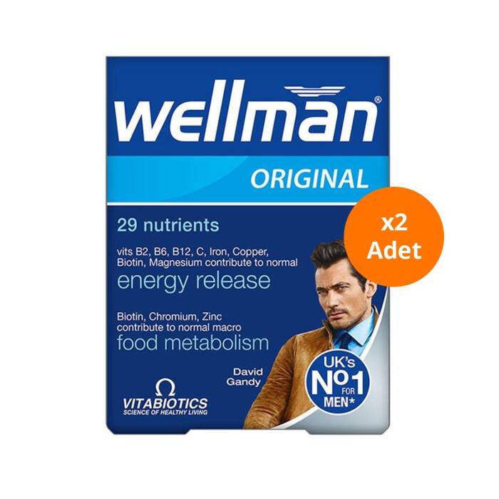 Vitabiotics Wellman Original 30 Kapsül x2 Adet - 1