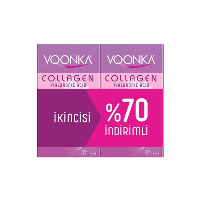 Voonka Collagen Hyaluronic Acid 32 Tablet 2'li Paket - 1