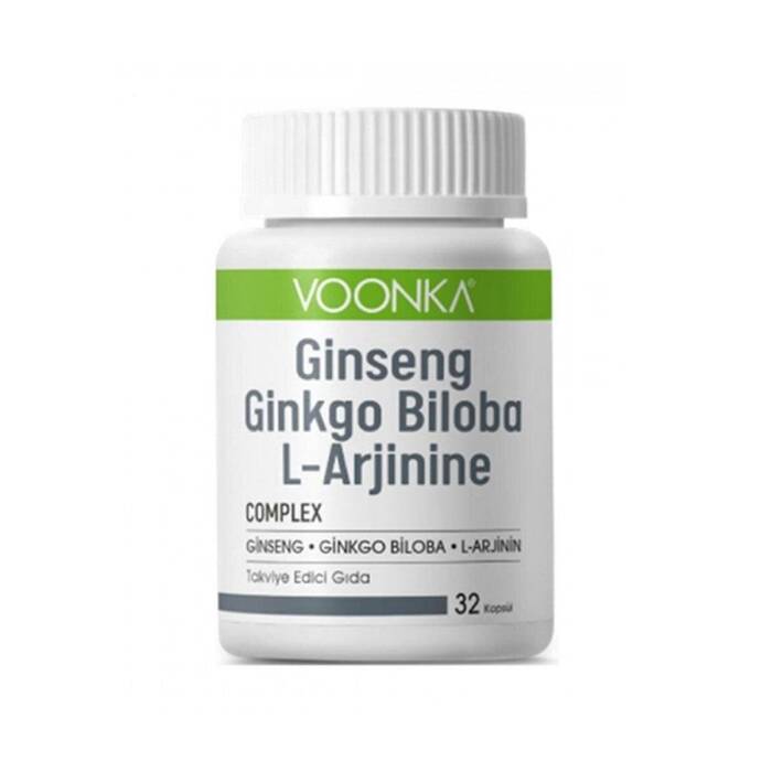 Voonka Ginseng Ginkgo Biloba L-Arginine Complex 32 Kapsül - 1