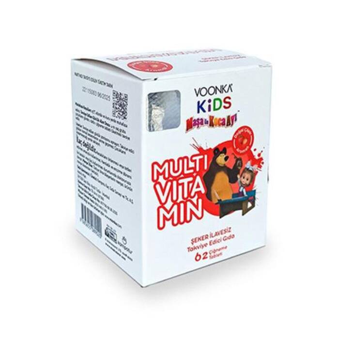 Voonka Kids Maşa İle Koca Ayı Multivitamin Çilek Aromalı 62 Tablet - 1