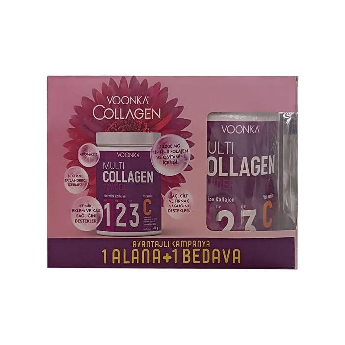 Voonka Multi Collagen Powder 300 gr - Avantajlı Kampanya 1 Alana 1 Bedava - 1