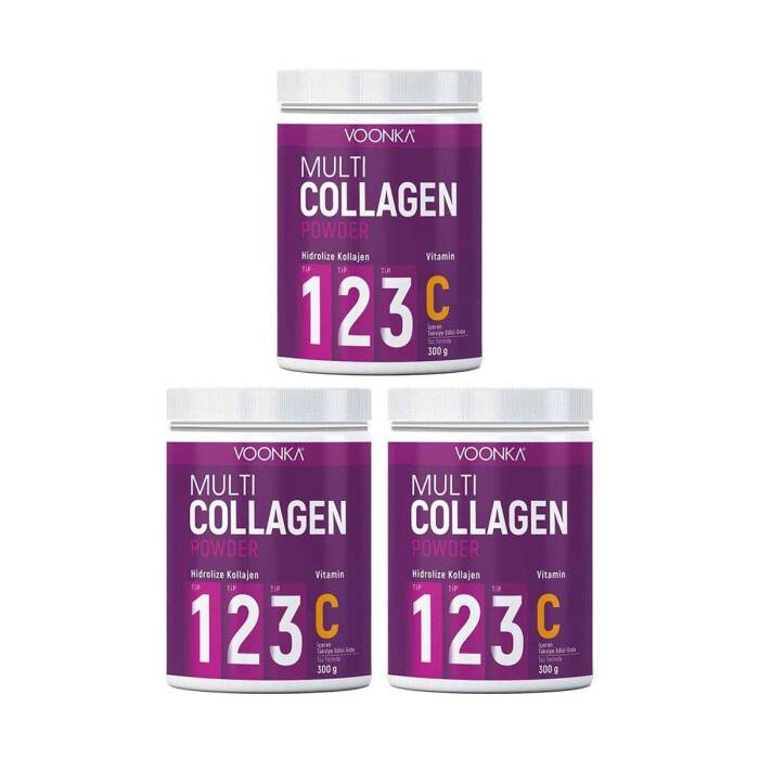 Voonka Multi Collagen Powder 300 gr x3 Adet - 1