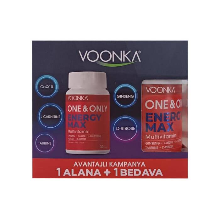 Voonka One & Only Energy Max 30 Tablet - 1 Alana + 1 Bedava - 1