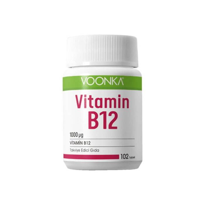 Voonka Vitamin B12 Takviye Edici Gıda 102 Tablet - 1